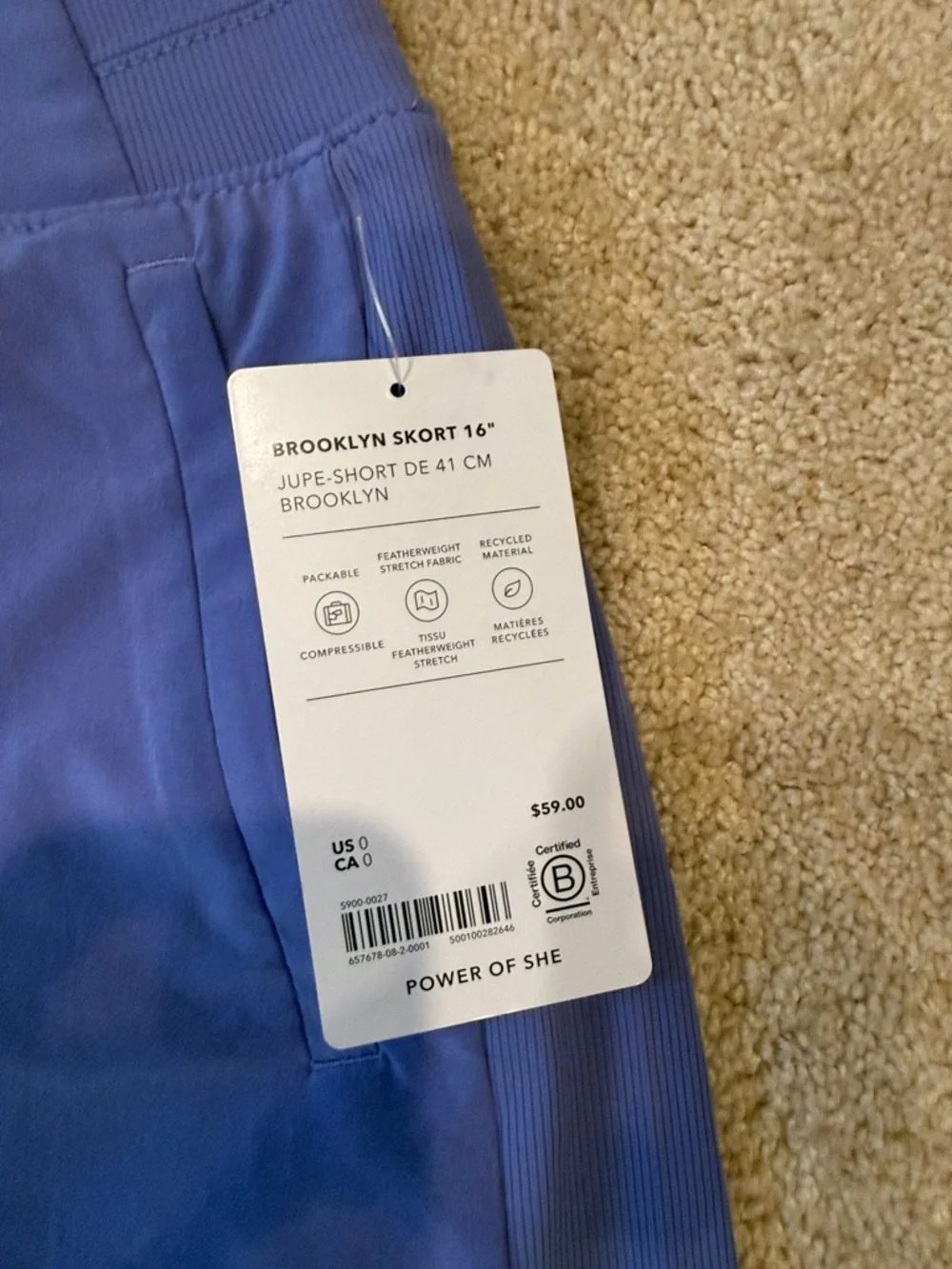 Women’s Athleta Brooklyn Skort size 0 Blue Purple - Picture 2 of 4